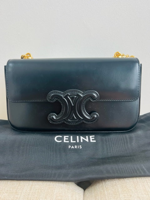 Celine Cuir Triomphe in Shiny Calfskin Shoulder Bag