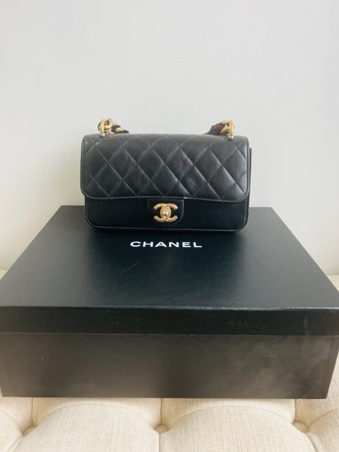 Vintage Chanel Timeless Classique Top Handle in Black