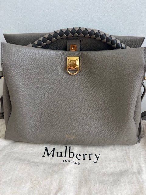 SOLD - Mulberry Iris - Large in Solid Grey