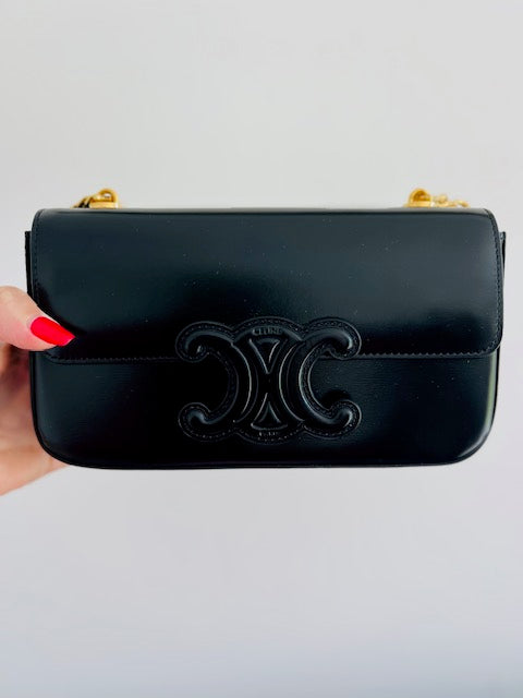 Celine Cuir Triomphe in Shiny Calfskin Shoulder Bag
