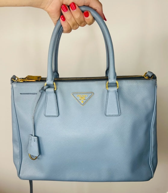 Prada Saffiano Lux - Astrale blue