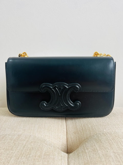 Celine Cuir Triomphe in Shiny Calfskin Shoulder Bag