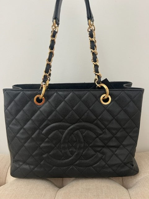 SOLD - Chanel Black Caviar Grand Shopper Tote (GST)