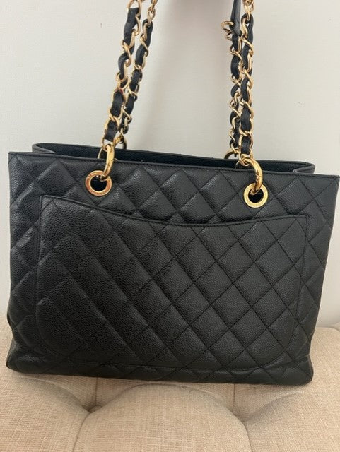 SOLD - Chanel Black Caviar Grand Shopper Tote (GST)