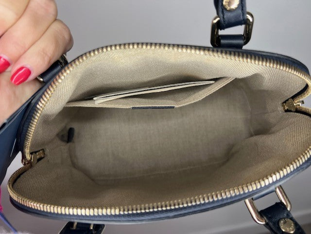 SOLD - Gucci Mini Microguccissima Dome bag in Navy