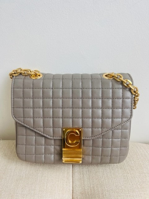 Celine Quilted Leather C Handbag